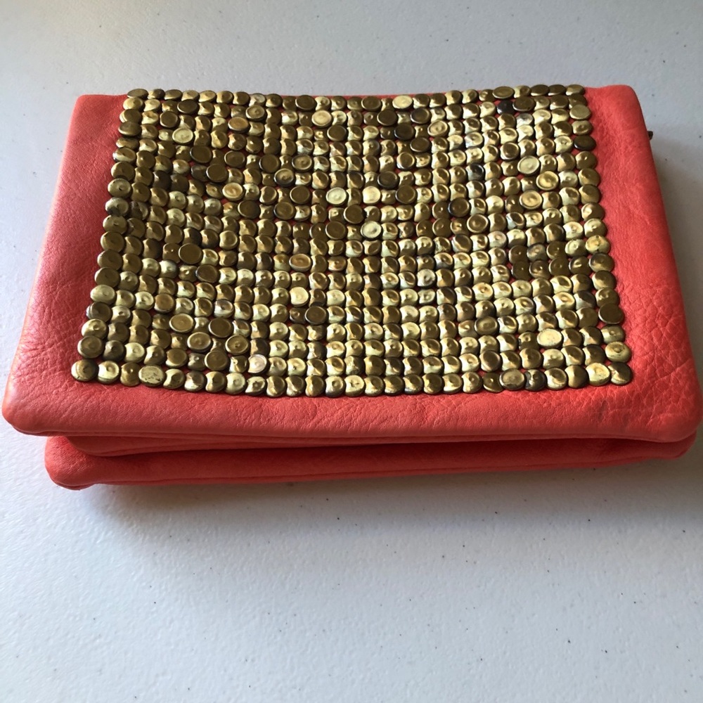 Coral clutch bag